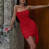 Elegant Lace Strapless See-Through Mini Dress for Women Summer Street Party
